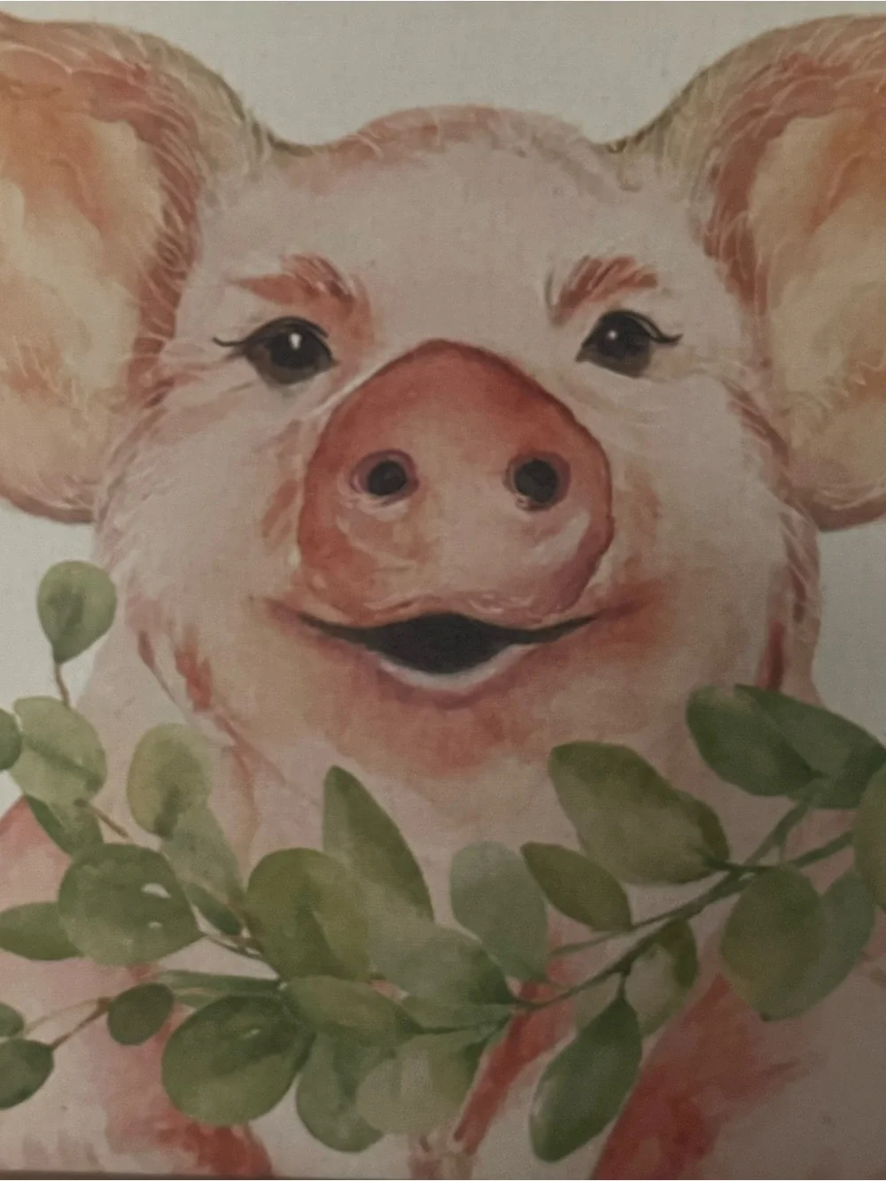Farm Animal Canvas Wall Art Set. 1 Pig, 1 Cow